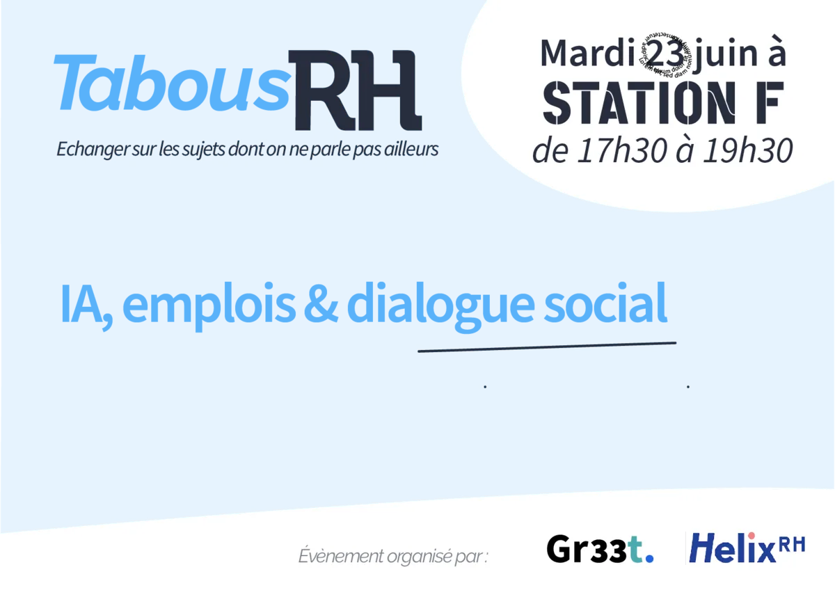 Bannière Tabous RH : conférence du 23 juin 2026 à Station F, organisée par Gr33t et Helix RH